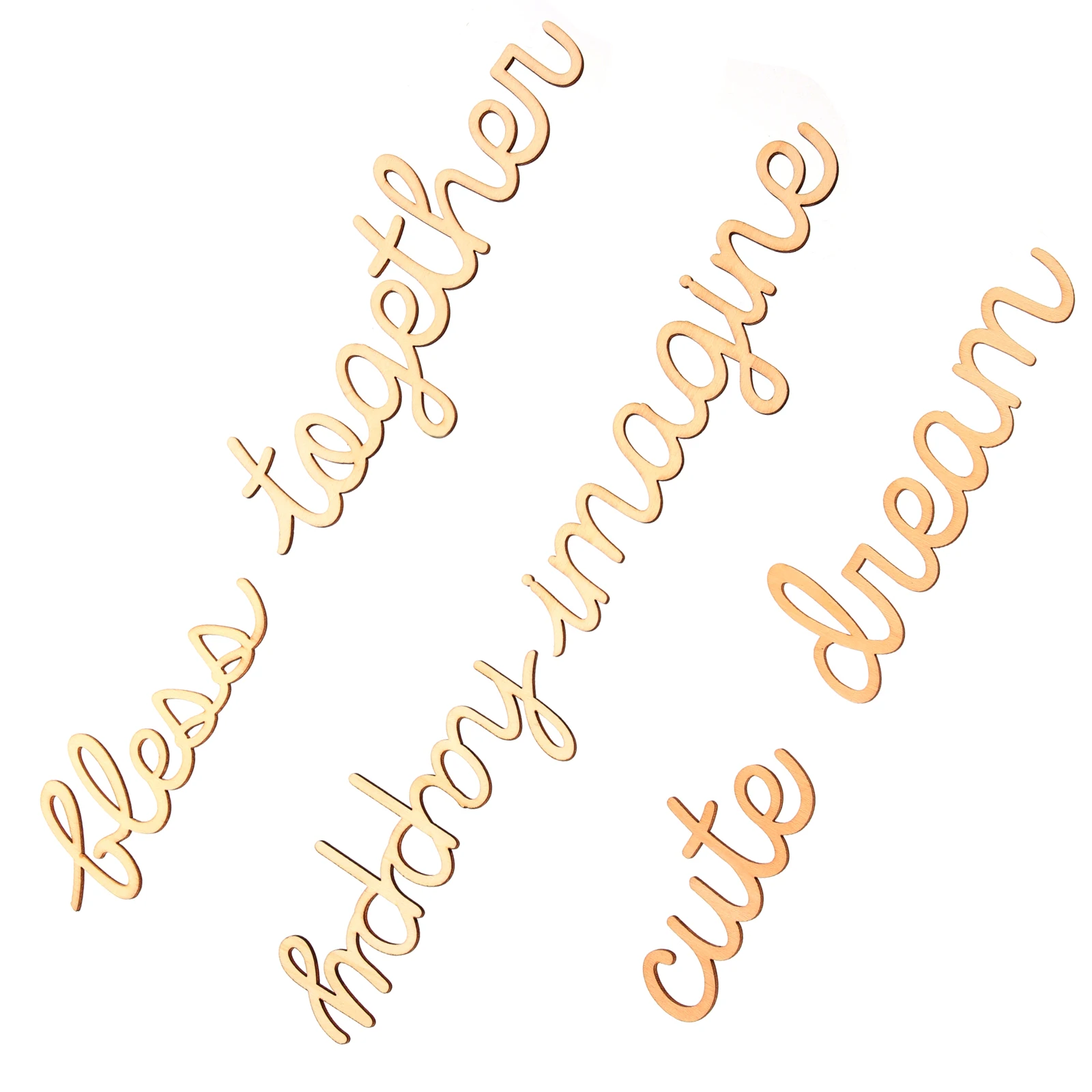 

6pcs Wooden Letters Decoration Premium Quality Durable Standing Shelf Wall DIY Wedding Party Festive Decorations