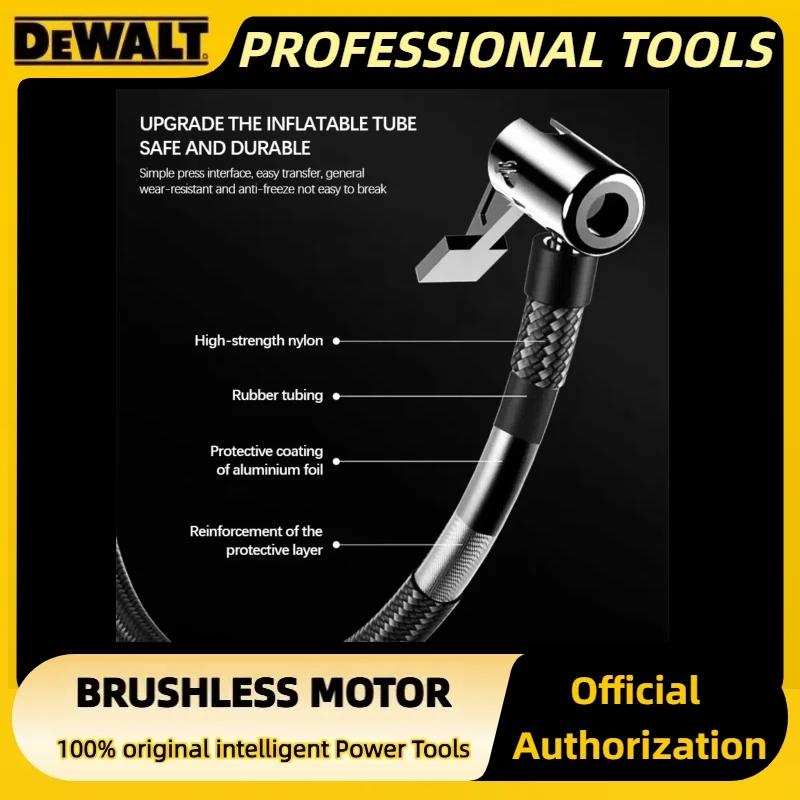 DEWALT Battery Air Compressor Automatic Tire Inflator Cordless Handheld Electric Pump with Digital Pressure Gauge for Car Bike - Image 3