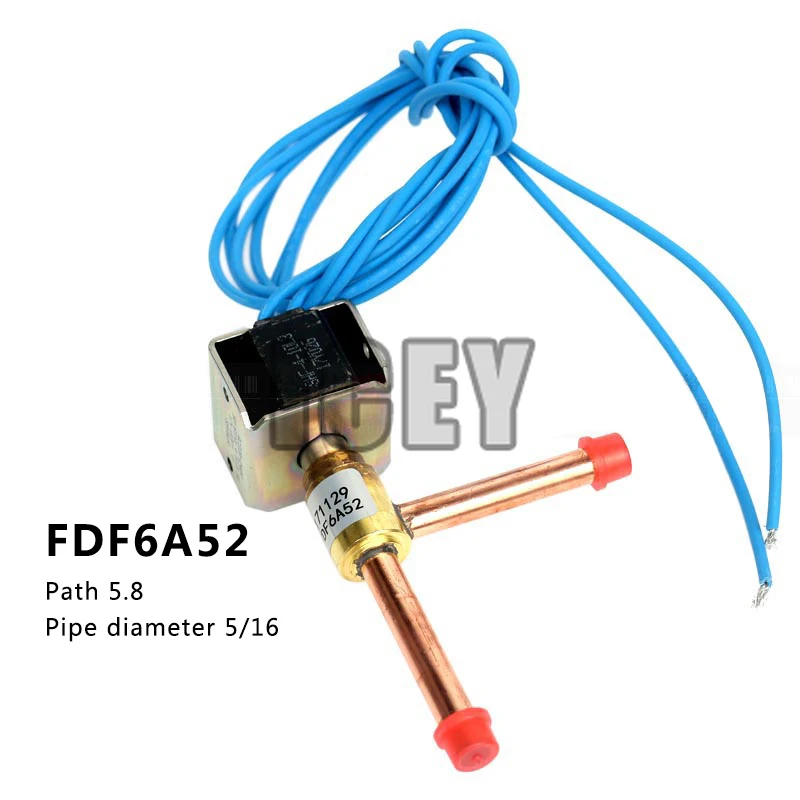 FDF-2A/3A/4A/6A/8A normally closed mini -flow Copper refrigeration system right angle 2-way valve solenoid valve AC220V