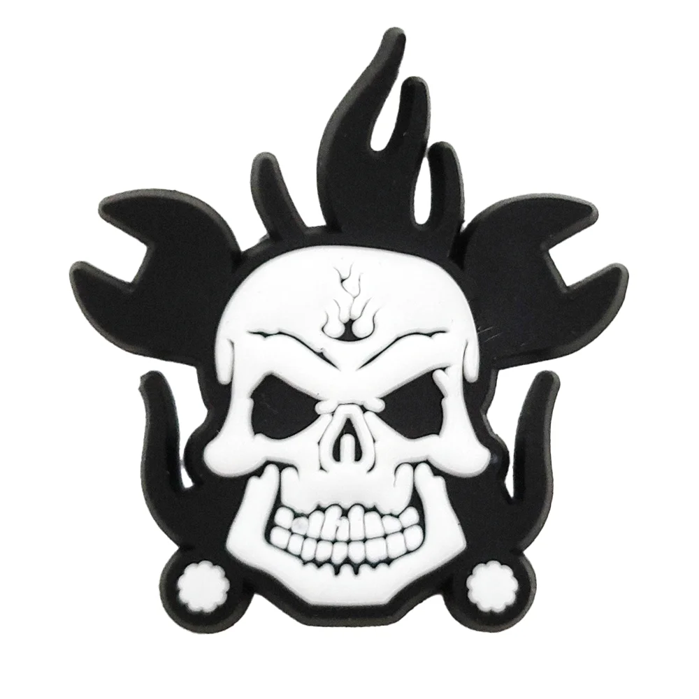 3/20 قطعة بولي كلوريد الفينيل هيكل عظمي للهالوين حذاء ساحر إكسسوارات مشبك صالح الأساور حذاء سحر الديكور