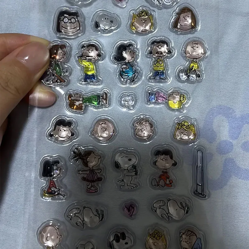 1/4 قطعة سنوبي اليابانية ثلاثية الأبعاد الإغاثة كريستال ملصق لطيف Diy بها بنفسك الهاتف المحمول لاصقة تزيين طالب حساب اليد القرطاسية هدية #5