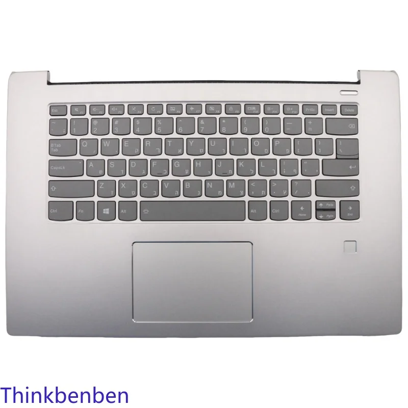 HB Hebrew (IL Israel) Platinum Grey Keyboard Upper Case Palmrest Shell Cover For Lenovo Ideapad 530S 15 15IKB 5CB0R12198