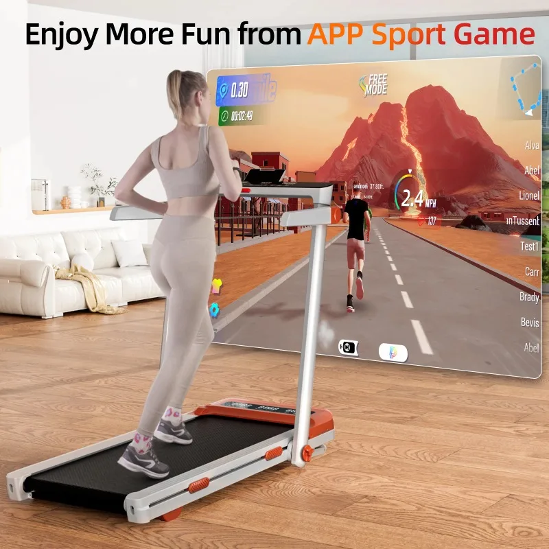 Treadmill for Home 3.0  Treadmills 9% Incline Smart App Heart Rate Sensors LCD Digital Display Foldable Armrest Walking Pad