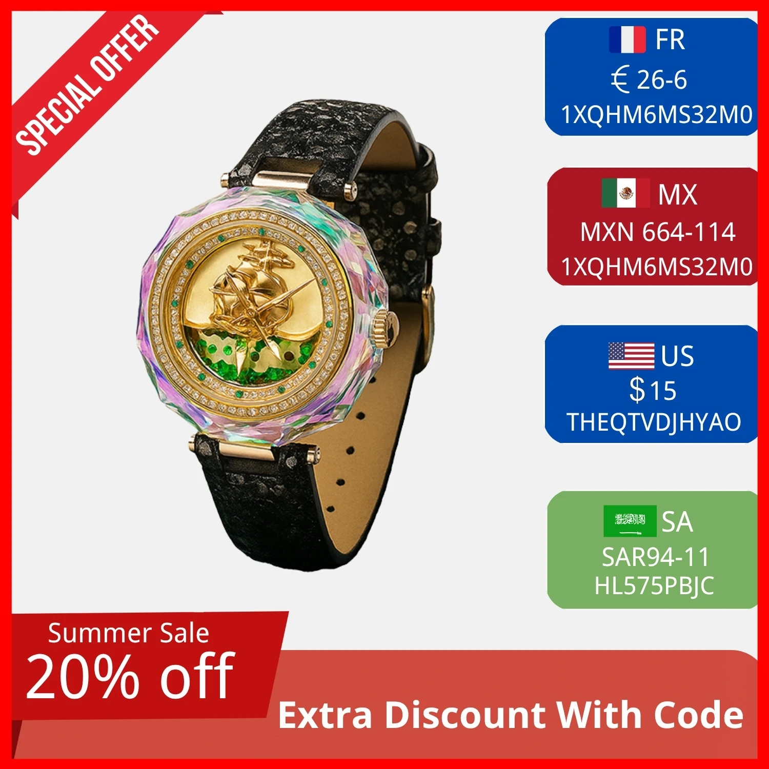 Princess Butterfly นาฬิกาข้อมือผู้หญิงควอตซ์แฟชั่นวินเทจนาฬิกาผู้หญิงปลาทองการเดินทางที่ราบรื่นเพชรหลากสีแบรนด์ดั้งเดิมนาฬิกาหนังของขวัญสำหรับผู้หญิง