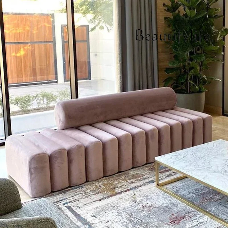 

X Leisure Sofa Shoe Changing Bench Light Luxury Living Room Soft Bag Bench Hallway Bedroom Tailstock Sofa