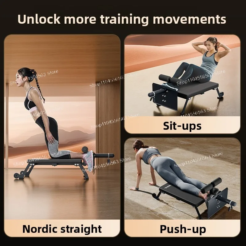 Multifunctional Abdominal Back Trainer Roman Chair, Hyperextension Bench Home Gym Reverse Sit-up Training Equipment