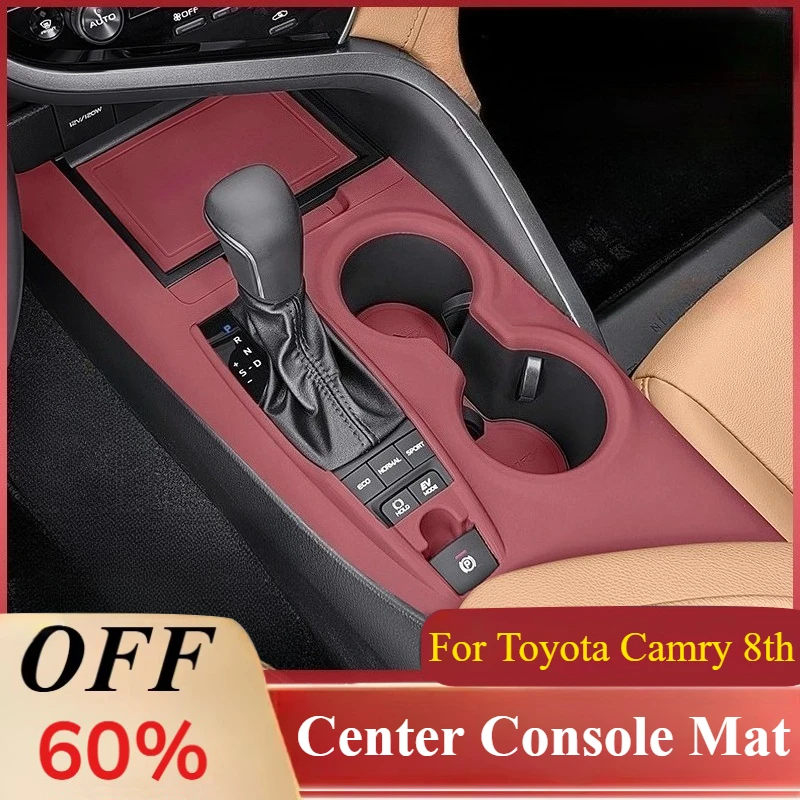 For Toyota Camry 8th Gen 2019-2023: Silicone Center Console Mat - Anti-Scratch, Drop-In Fit & Custom