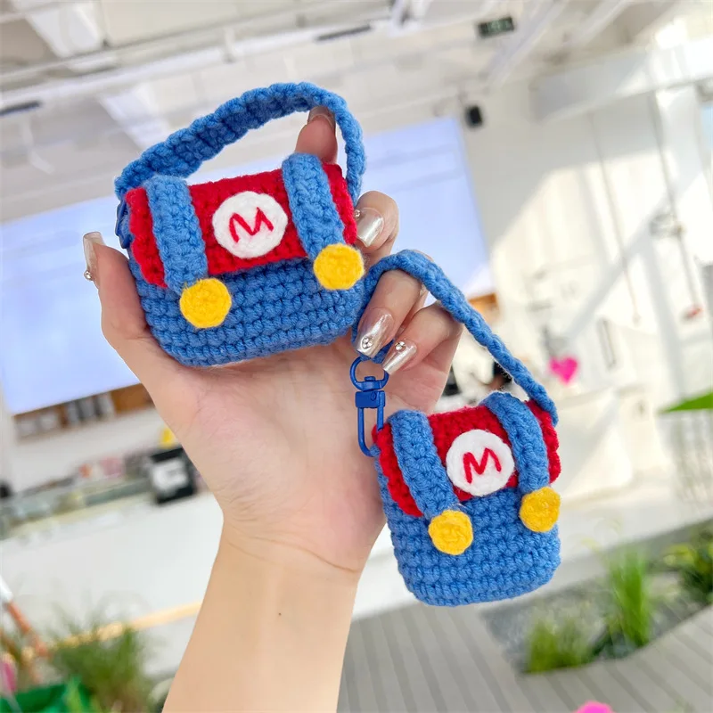 

Woolen Knitting Cartoon Backpack Case for AirPods Pro2 Airpod Pro 1 2 3 Bluetooth Earbuds Charging Box Protective Earphone Case