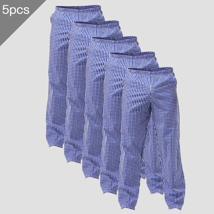 

5pcs Men's pants pure cotton home pants thin summer loose plaid all cotton home pants spring and autumn air conditioning pants