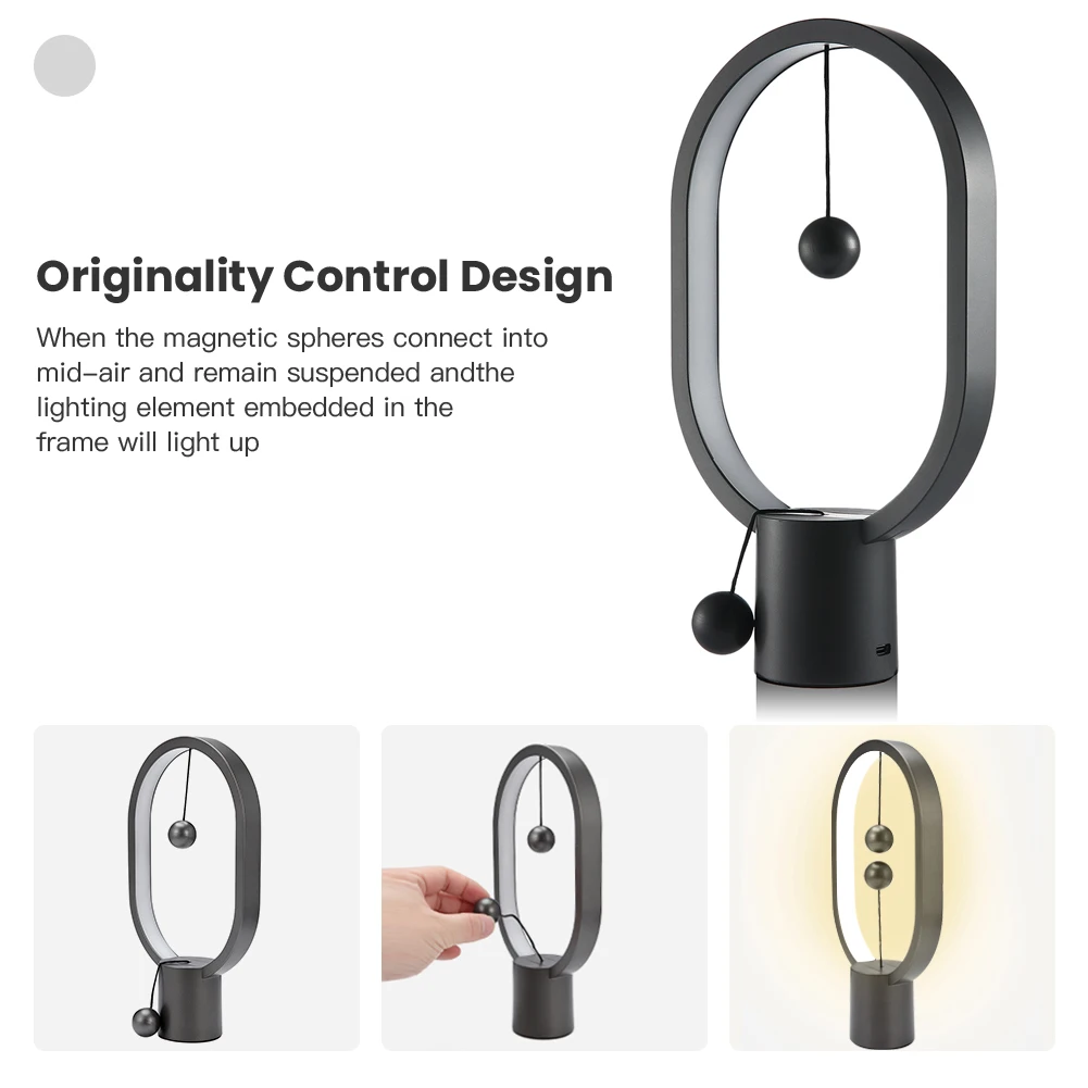 Tavolo creativo LED Mini Balance Light Night Light Balance Lamp USB comodino Night Lamp decorativo per camera da letto