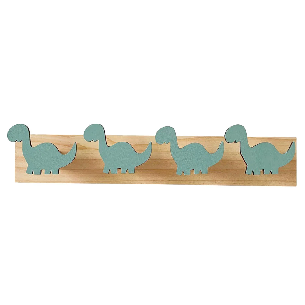 

Dinosaur Hook Clothes Cartoon Wood Wall Mounted Rack Multifunction Wooden Hooks for Coat Towel Storage Child