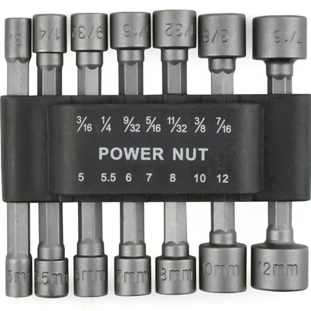 Set Wrenches Set Sleeve Socket Bit 5-13mm Set Tools Socket Sets Nut Nozzles Tools Screwdriver Driver Hex Bits Hand 9/14pcs