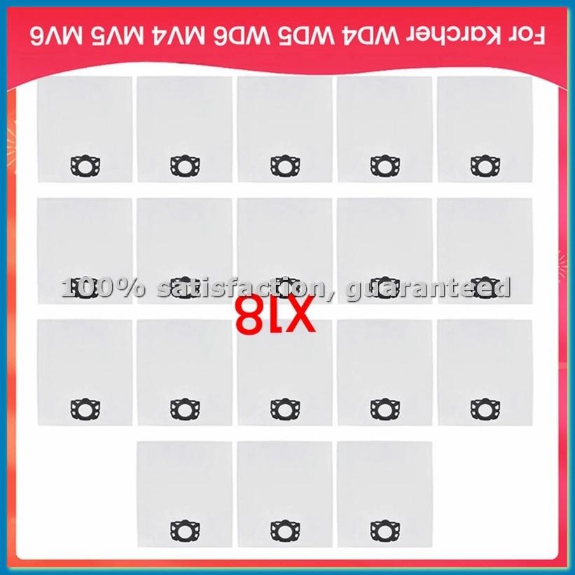 

18 шт. мешков для пылесоса, аксессуары для пылесосов WD4, WD5, WD6, MV4, MV5, MV6, сменные запчасти - A69M