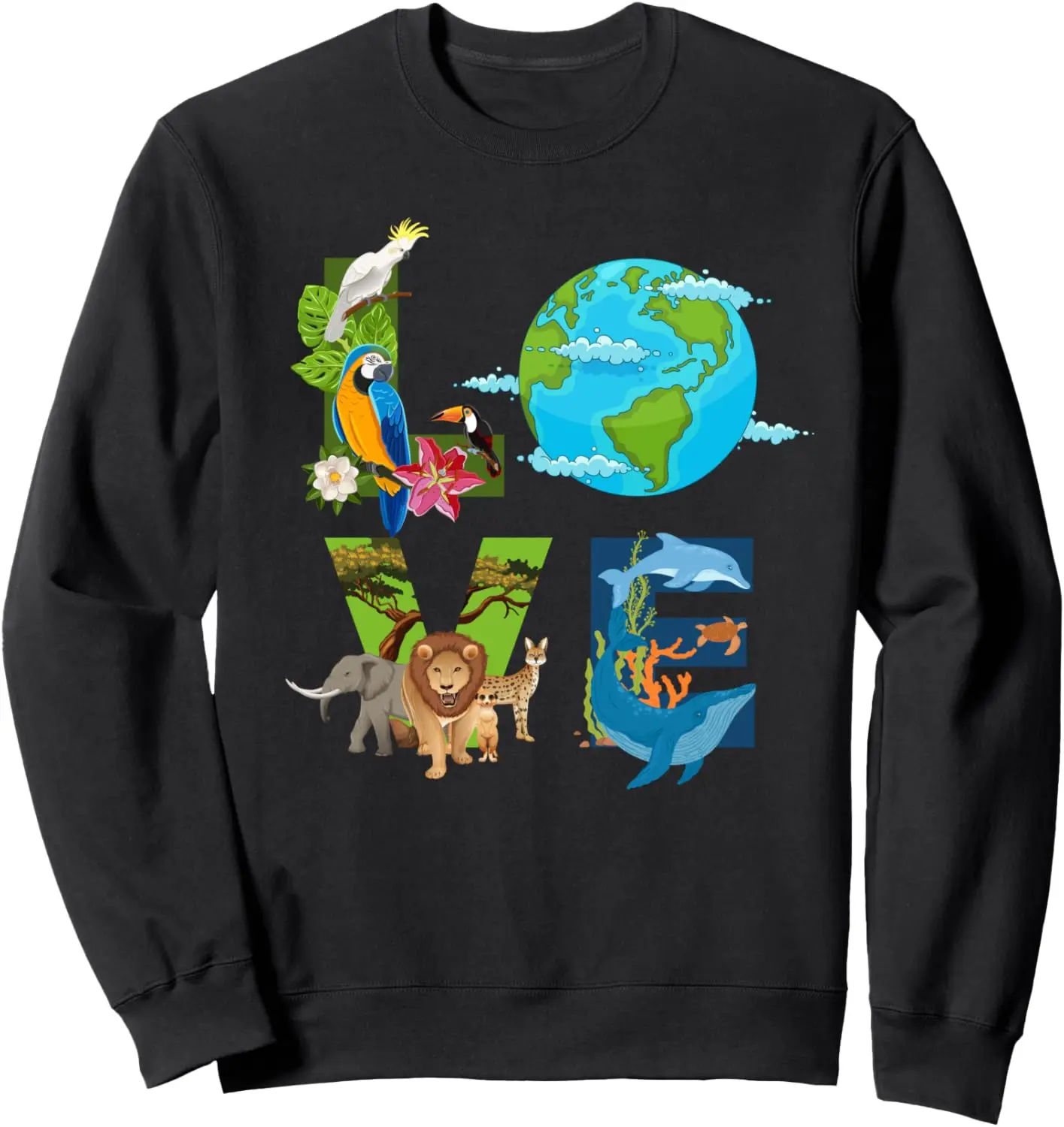 

Earth Love Animals Environment Climate Change Earth Day Sweatshirt