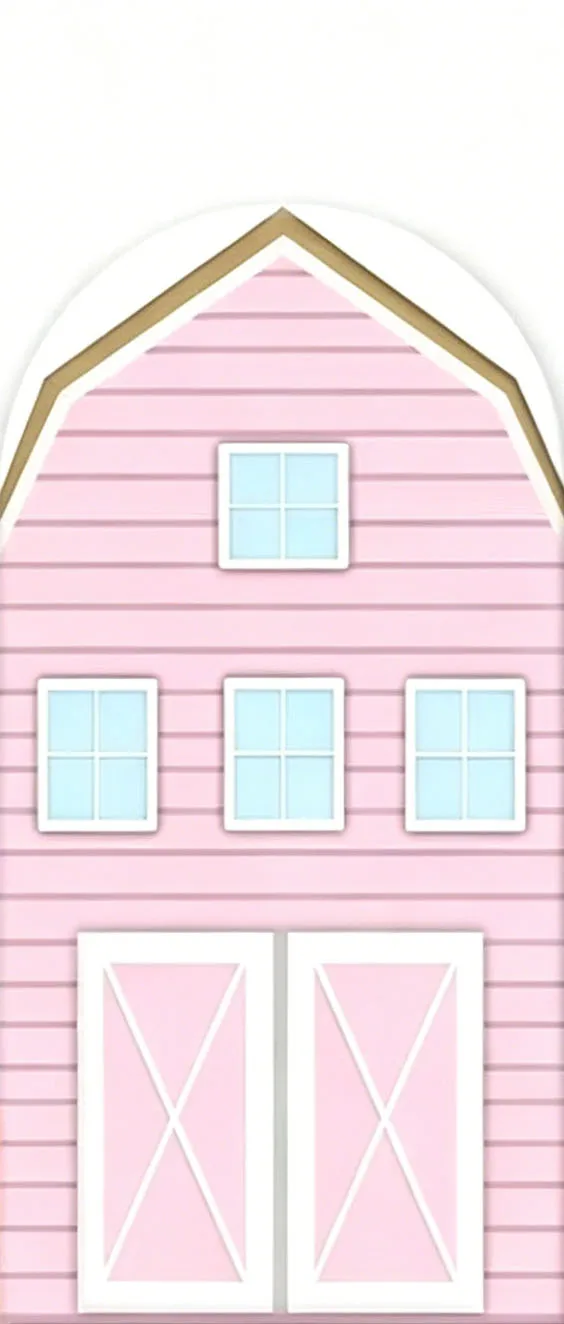 Custom 2-Side Farm Barn Door Baby Shower Arch Backdrop Covers Red Pink Diy Name Age Birthday Party Decor Backdrop Photo