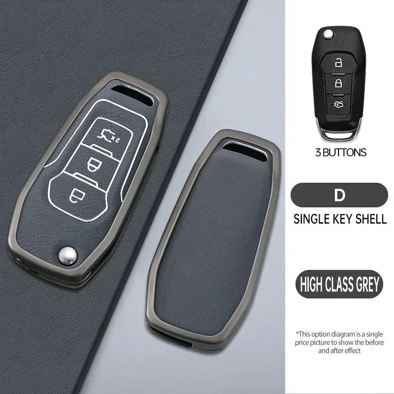 For Ford Figo 2017 Mondeo 5 Ecosport Puma 2020 Fiesta Mk8 Everest Ranger 2 3 Buttons Car Remote Key Case Cover Shell Fob