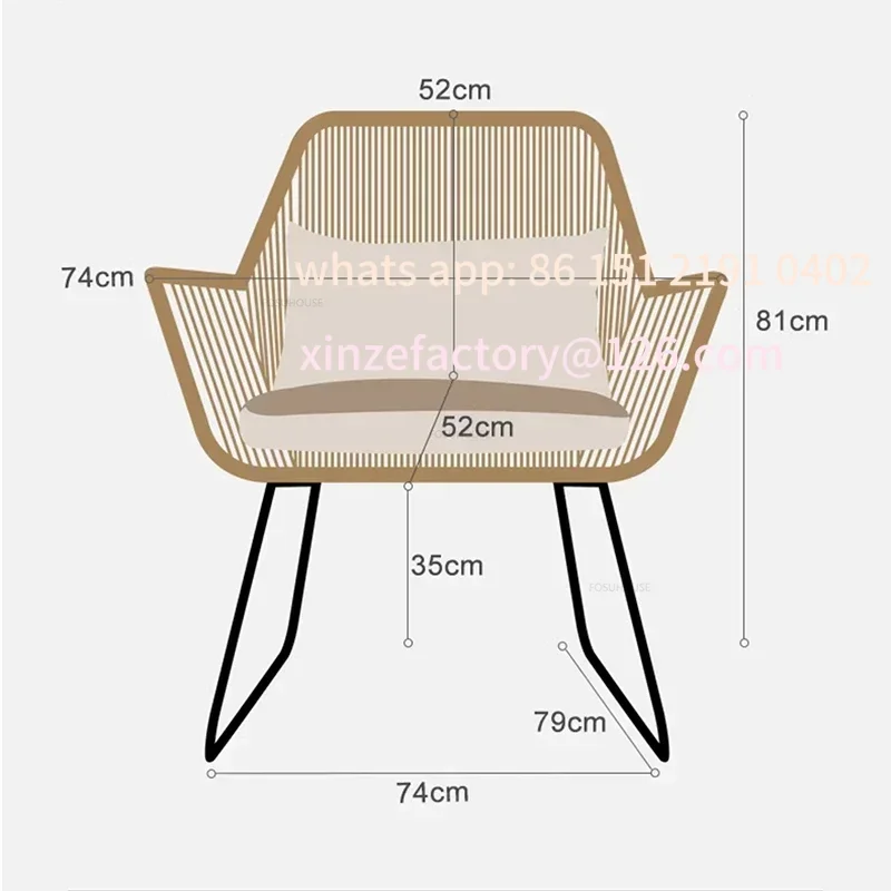 

Customizable Leisure Rattan Garden Sets Nordic Table and Chair Three-piece Set Home Outdoor Patio Coffee Table