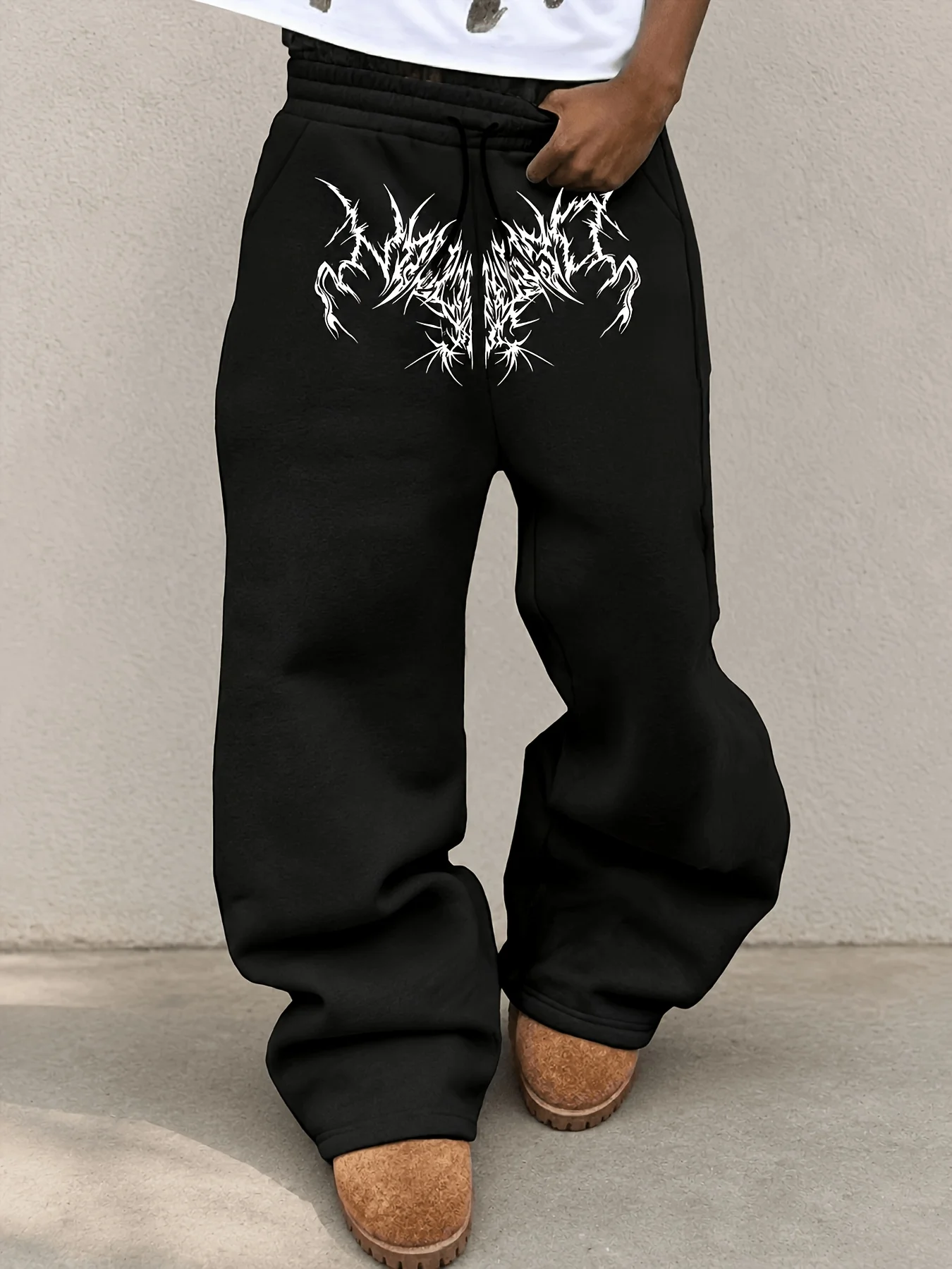 Thorns Spiked Gothic Font Straight Sweatpants Dark Subculture Streetwear Pants S-3XL