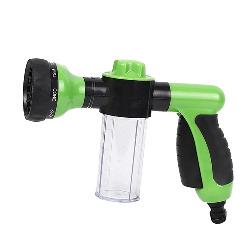 1PC High Pressure Foam Watering Can Car WaterSpray Head Hose Nozzle 8 Functions Garden Watering Gun YardSprinkler Watering Tools