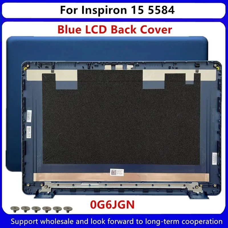 Novo para dell inspiron 15 5584 lcd capa traseira prata 0gycjr gycjr/azul 0g6jgn g6jgn