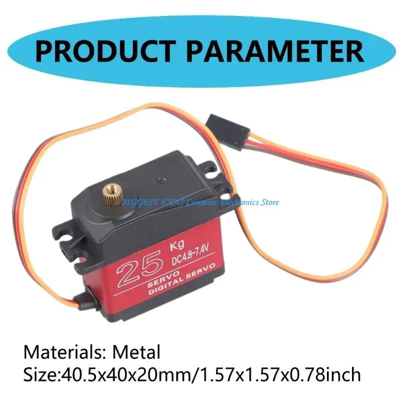  DS3225 Waterproof High Torque 25kg Digital Servo Metal Gear Servo for Car Model Enthusiasts