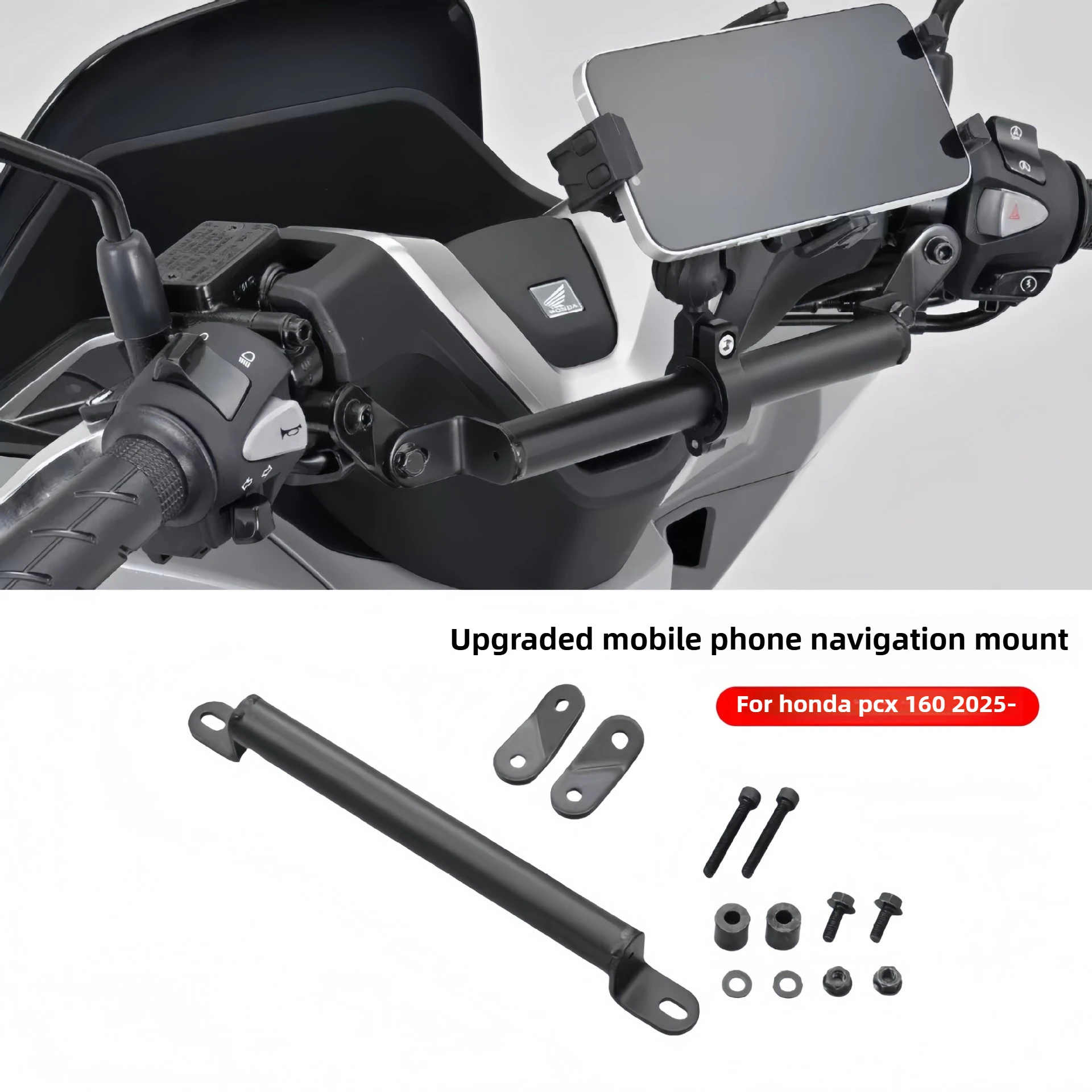 

Suitable for Honda PCX160 2025-Mobile Navigation Bracket Extended Multifunctional Armrest Bracket Accessories