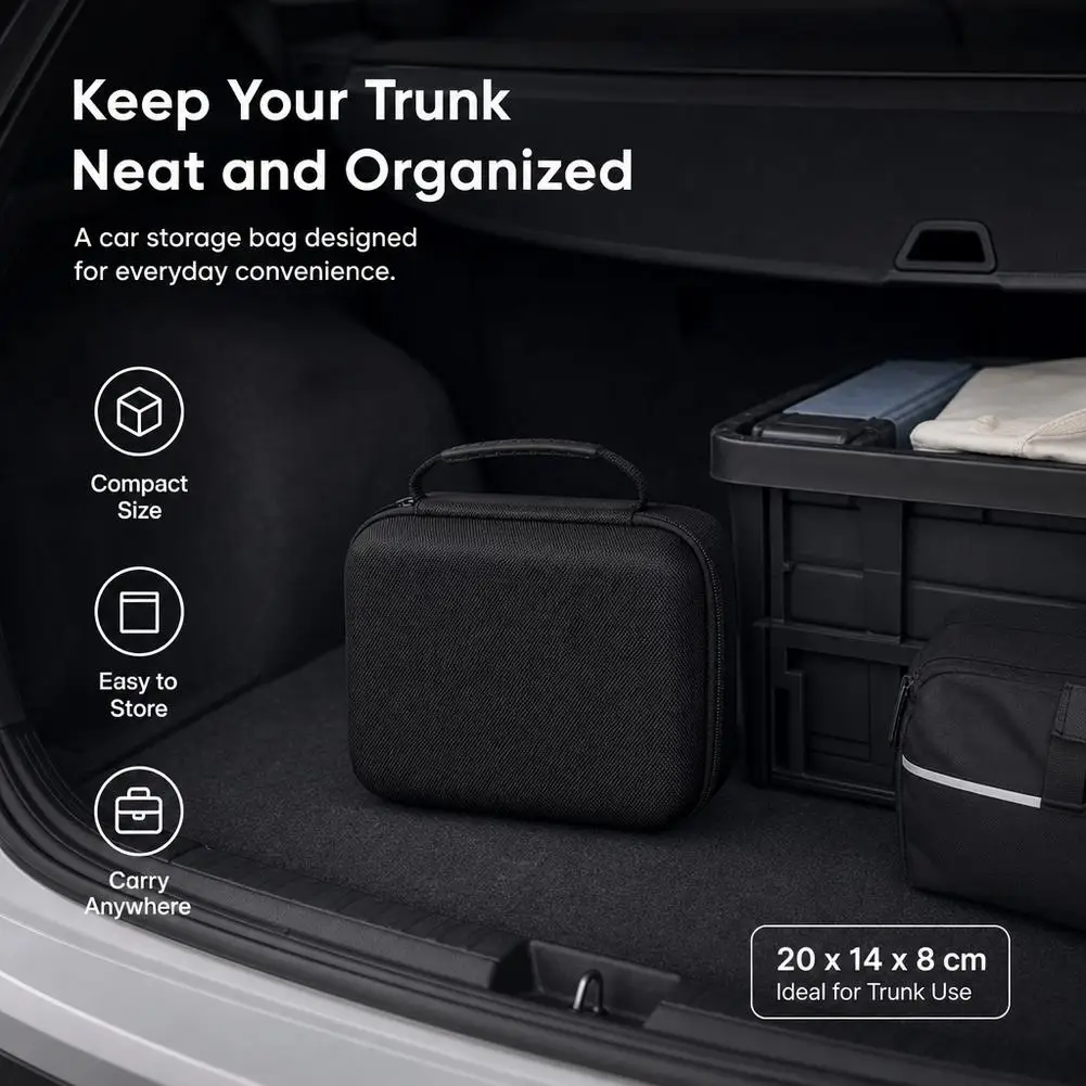 Car Storage Bag Hard Shockproof Case EVA Protective Travel Carrying Bag Large Capacity Digital Gadgets Storage Bag Accessories