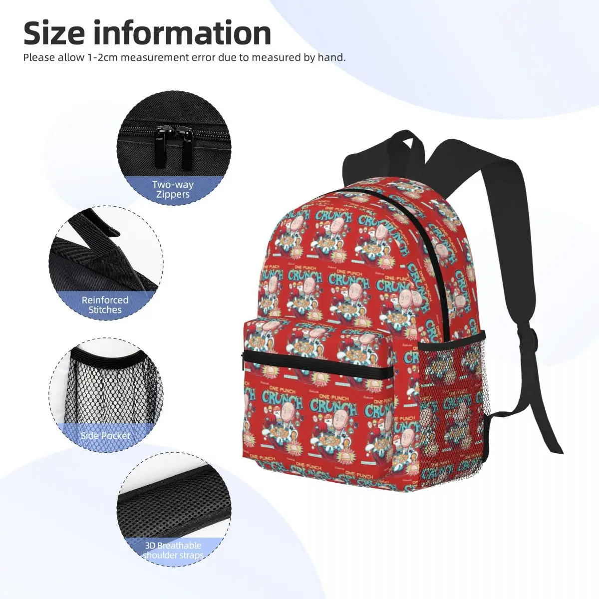 أنيمي واحد لكمة رجل الطالب على ظهره حقيبة مدرسية المشي لمسافات طويلة السفر Daypack للبنين بنات موضة حقيبة الكتب حقائب الكتف