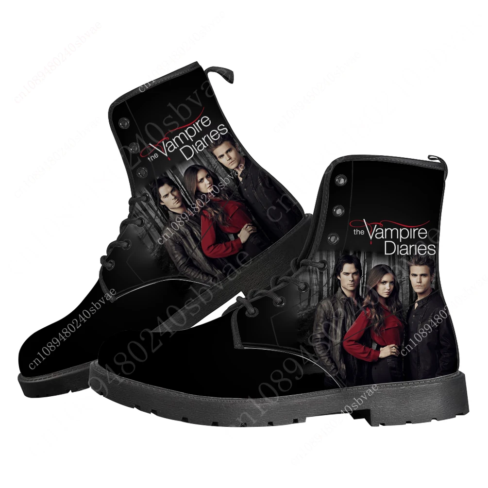 

The Vampire Diaries Damon Salvatore Flat Boots Z57 Mens Womens Teenager Boot Casual Shoe Couple Customized shoes Sports Shoes