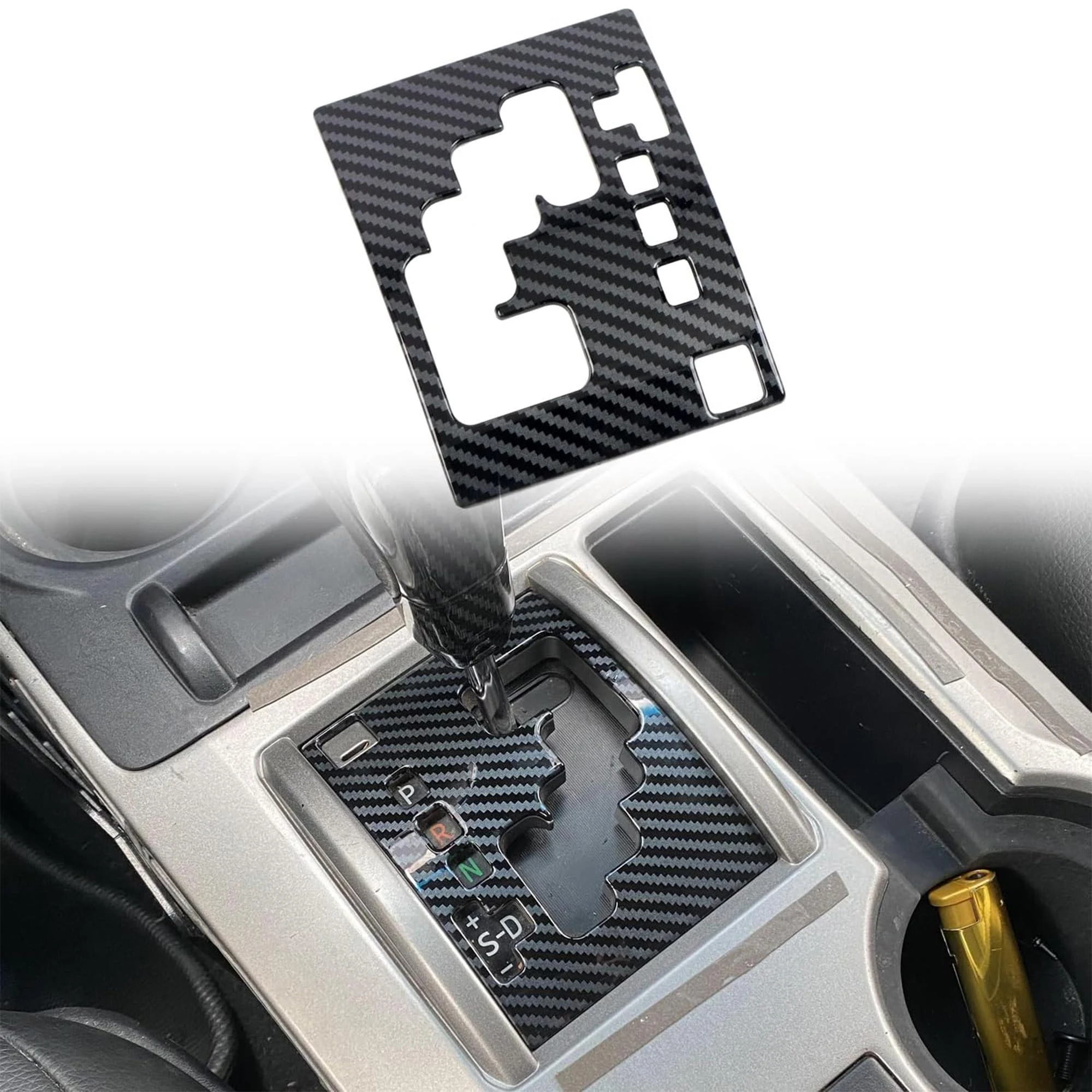 

Only Fit LHD! For Toyota 4Runner 2010-2024 Carbon Fiber ABS Center Gear Shift Panel Cover Trim Stick Car Accessories 1pcs