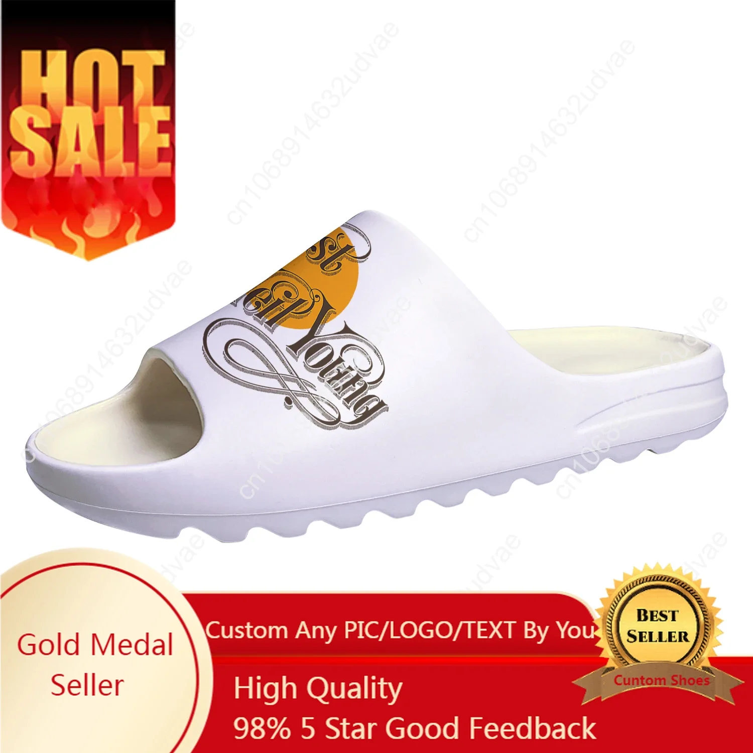 

Neil Young Custom Made Soft Sole Sllipers Home Clogs Step On Water Shoes Mens Womens Teenager Bathroom Beach Step In Slliper
