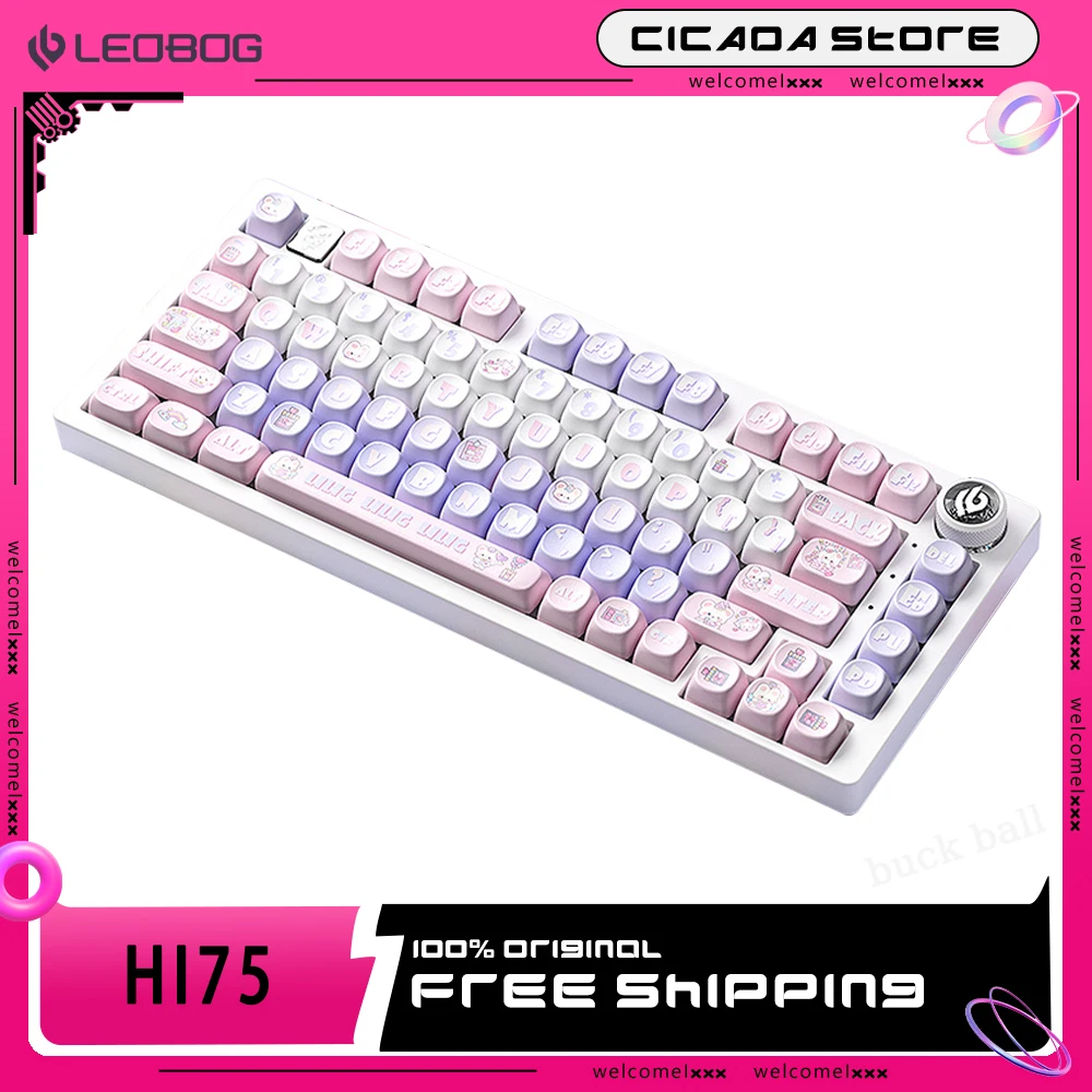 

Leobog Hi75 Mechanical Keyboard Wired Aluminum Alloy Gaming Keyboard 75% Gasket 81keys Rgb Hot-Swap Gaming Keyboards For Mac Win