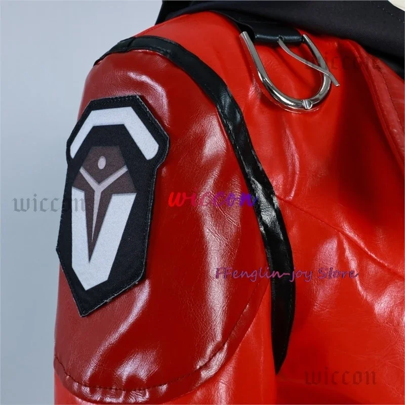 Game LOL Arcane Vi Cosplay Costume Piltover Enforcer Outfit Vi Uniform Red Wig Suit Halloween Carnival Role Play Props Woman@0Z*