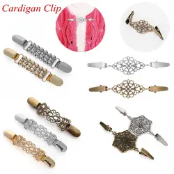 1PC Retro Cardigan Clip Cape Shawl Shirt Sweater Collar Duck Clip Pearl Rhinestones Blouse Buckle Clothing Decoration Brooch Pin