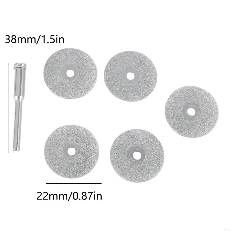 C90A Hot 5 PCS 22 мм Emery Diamond Rutch Rutg Bit Bit+1 Mandrel для набора