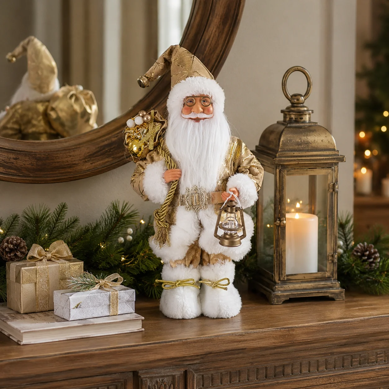 Statuetta di Babbo Natale 30cm - Luxury Xmas Bags recensione e prezzo