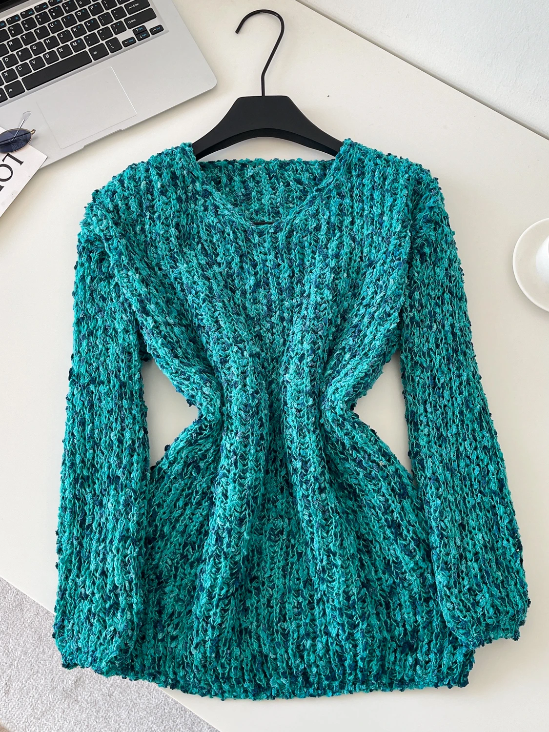 تنوعا طويلة Sve V-Ne تريكو المرأة Faionable سليم صالح Ele Sle شتاء جديد وصول قمة للفتيات الصغيرات #1