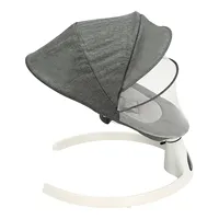 Grey Baby Electric Rocking Chair with Remote Control & Mosquito Net for 0-12 Months Age