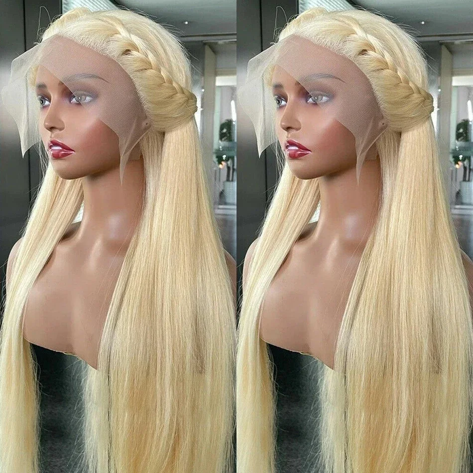 

180% Blonde 613 13x6 Lace Front Wigs Pre Plucked Transparent Brazilian 13x4 Bone Straight Lace Frontal Wig Human Hair For Women