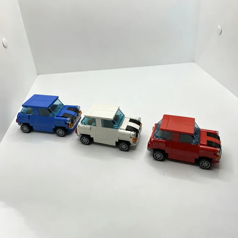 

City Car Model MOC Building Bricks City Small Car Modular Technology Gifts Holiday Assemble Children Toys Suit
