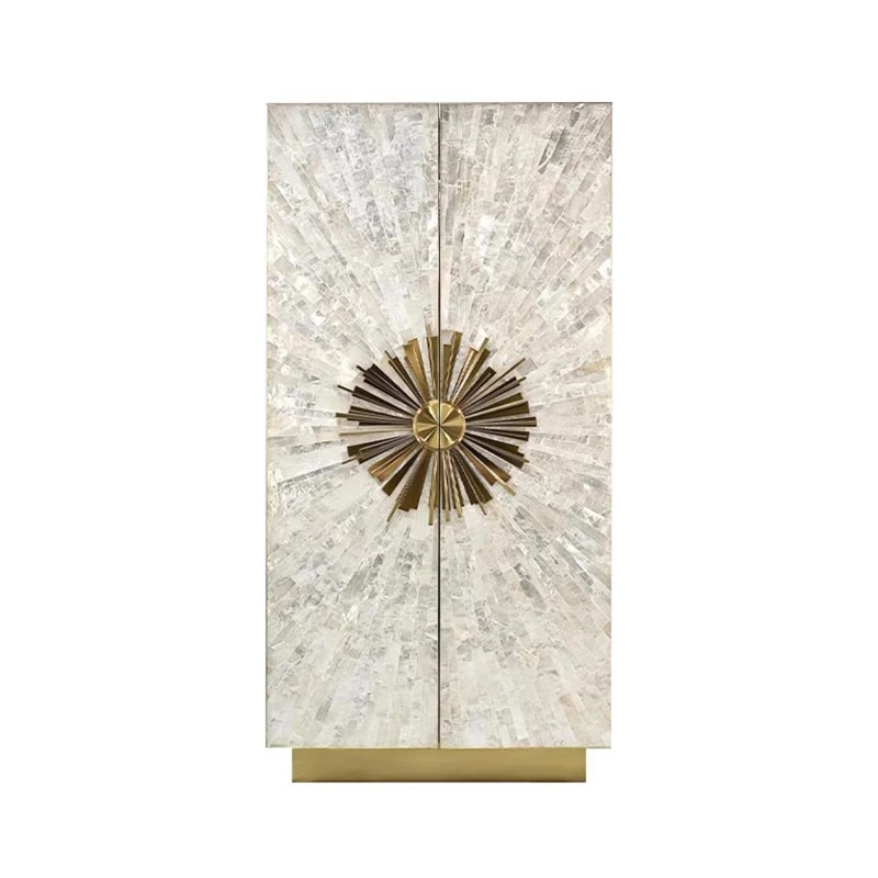 Light luxury high-end wine cabinet living room against the wall villa modern drawer dining side cabinet