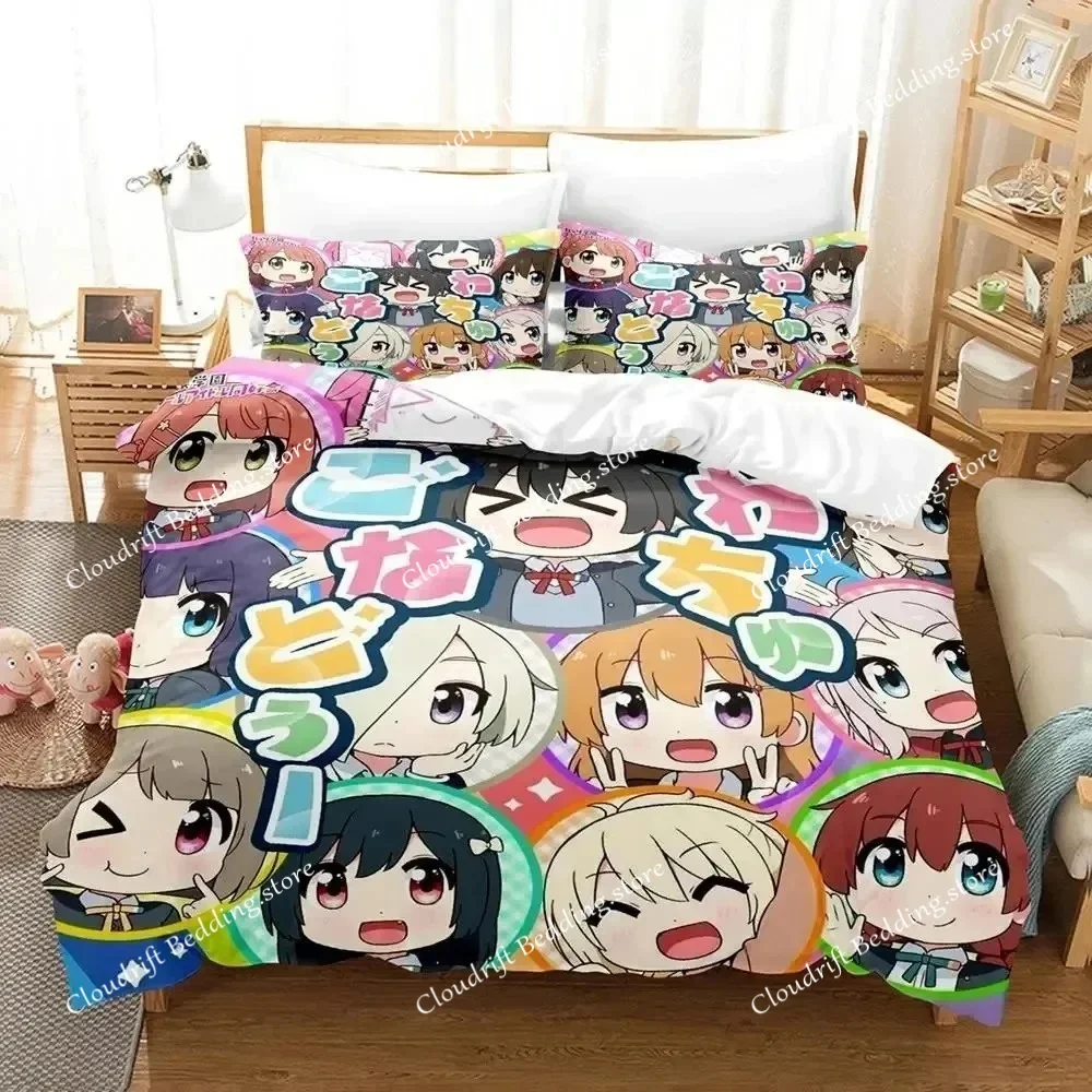 

Anime Nijiyon Animation Bedding Set Boys Girls Twin Queen Size Duvet Cover Pillowcase Bed Boys Adult Fashion Home Textileextile