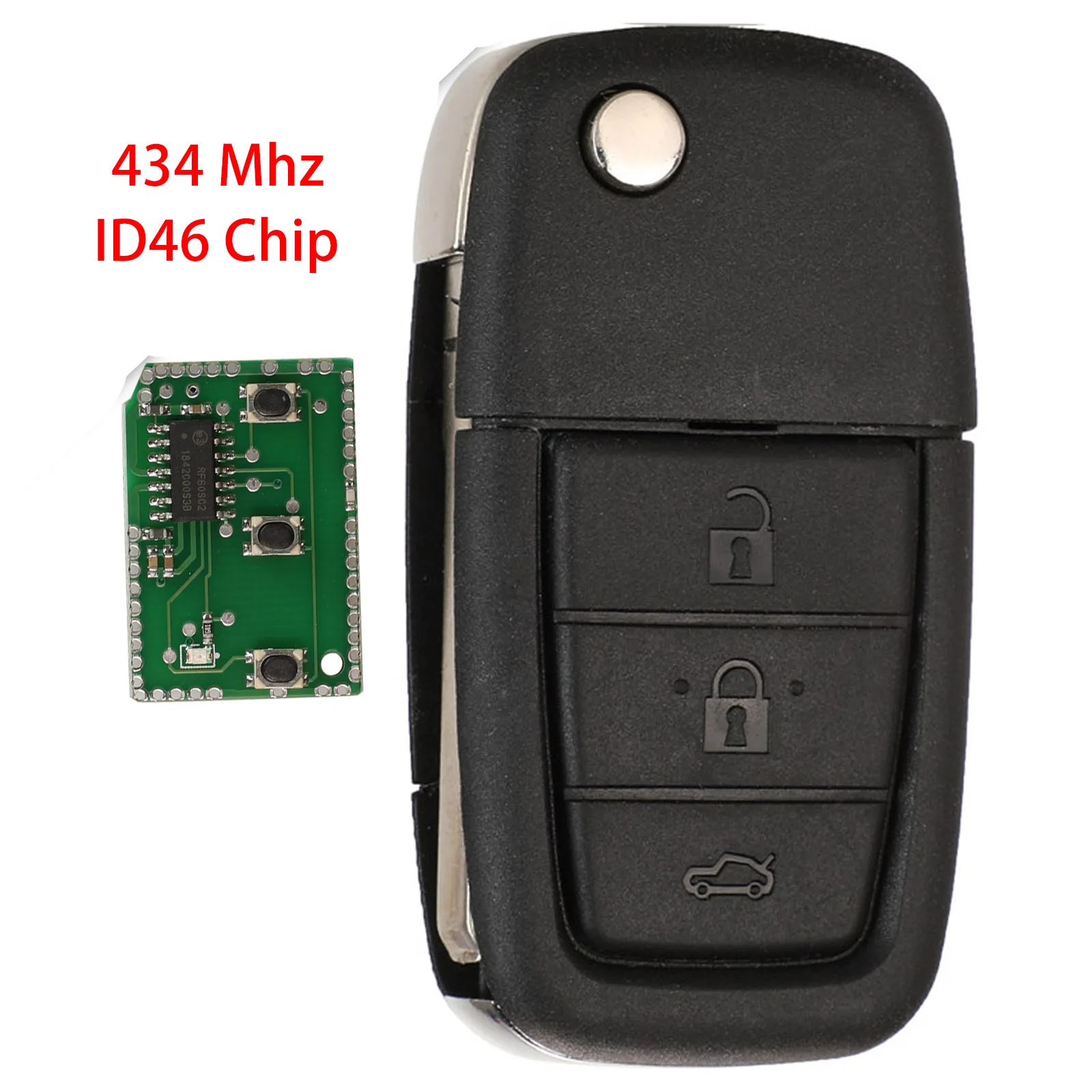 

Jingyuqin New 2/3BTN Remote Flip Car Key 434mhz ID46 For Pontiac G8 / Holden VE Commodore Omega Berlina Calais SS SV6 HSV GTS