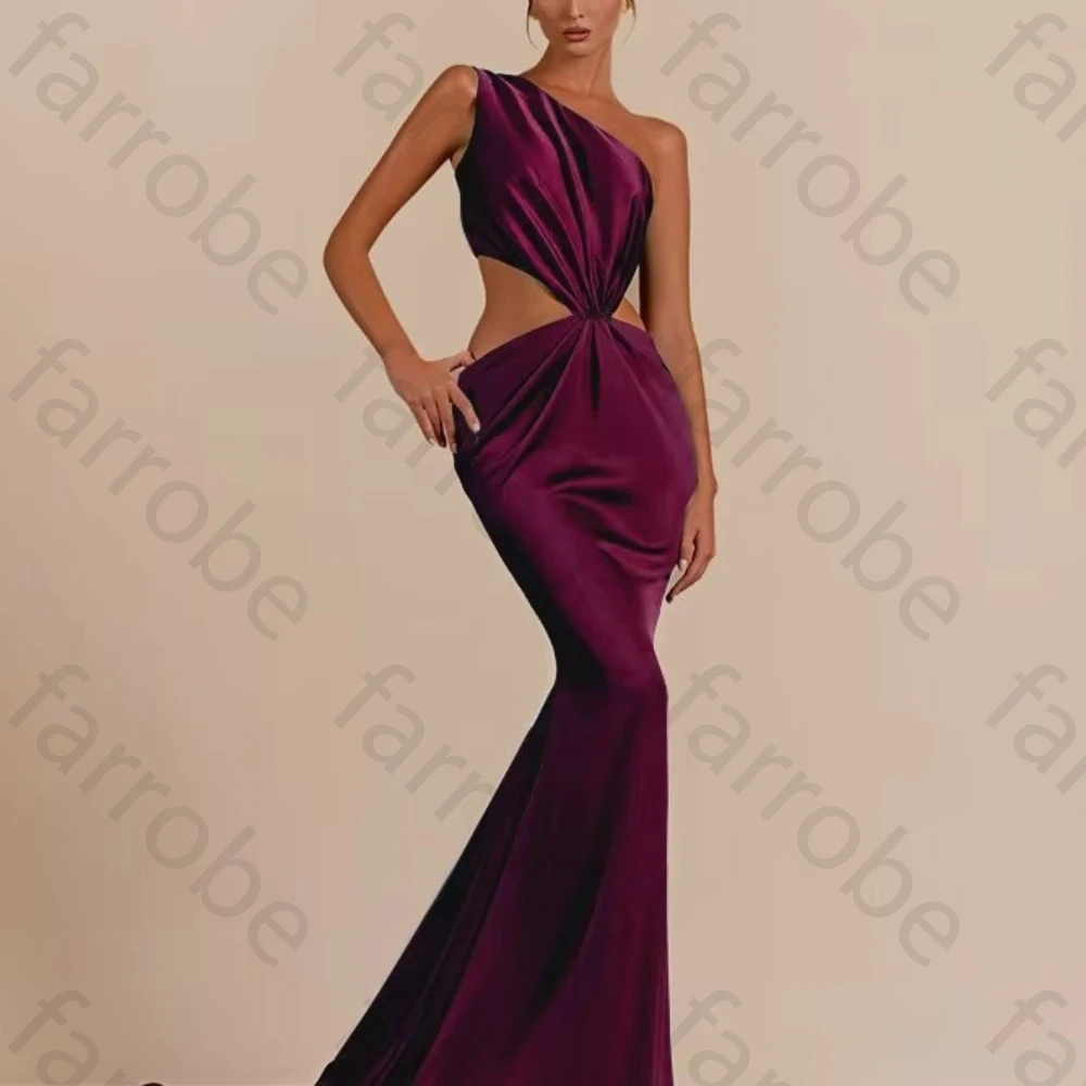 فساتين سهرة بكتف واحد مجوفة أنيقة بدون أكمام فستان المشاهير رائع عالي الجودة للحفلات الراقصة حسب الطلب