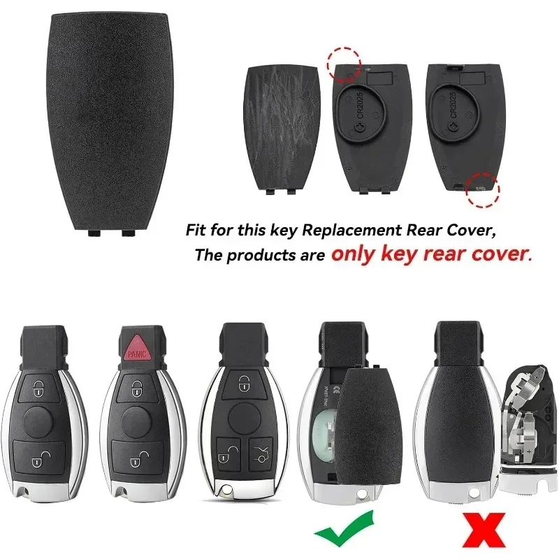 Car Key Rear Cover Repair Replacement for Key Battery Cover Cover for S300 S350 E260 E300 C200 GLK300ML350B200