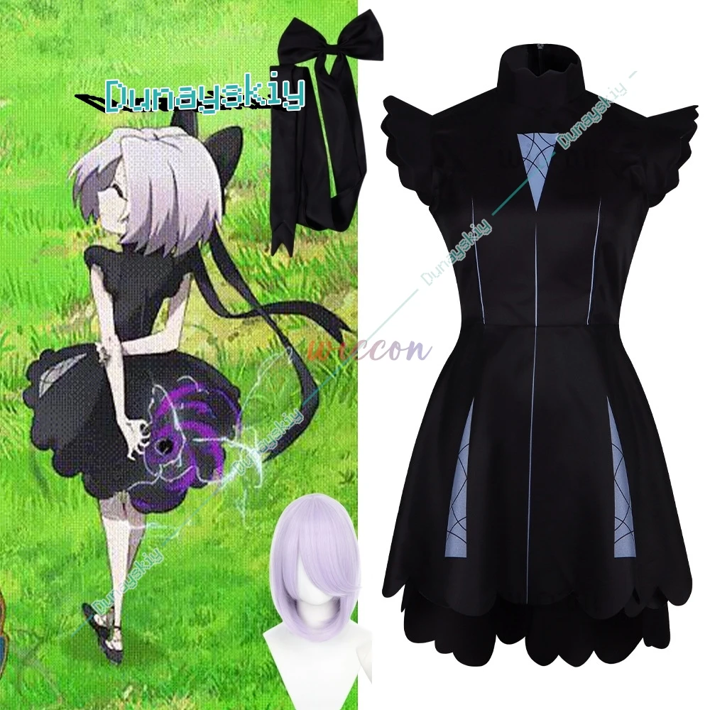 

The Shy Hero and the Assassin Princesses Ciel Cosplay Costume Dress Purple Wig Party Role Play Halloween Outfits for Woman