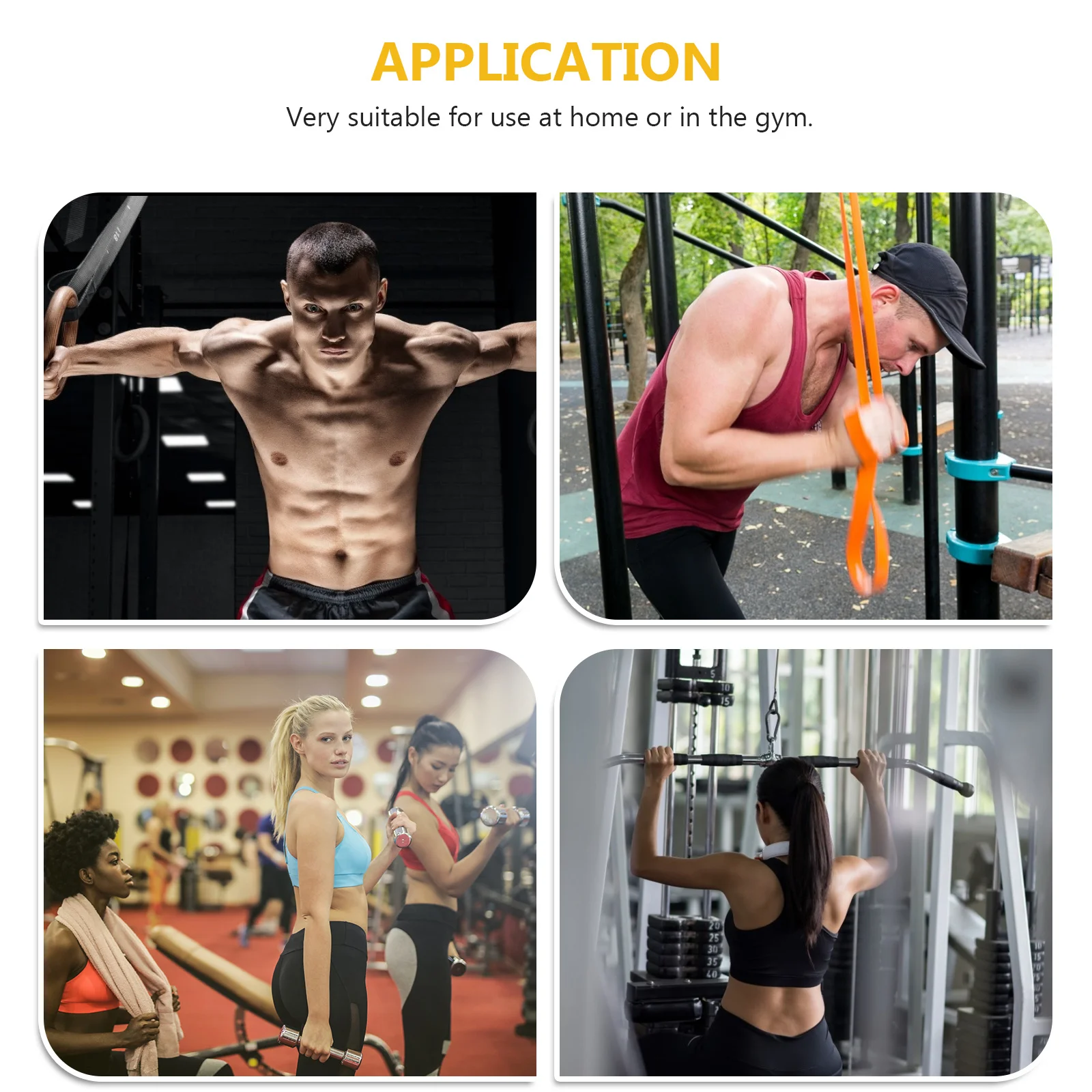 

1Pcs Fitness Handle Steel Tension Bar Practical Gym Accessories for Strength Training Biceps Triceps Shoulder Exercises