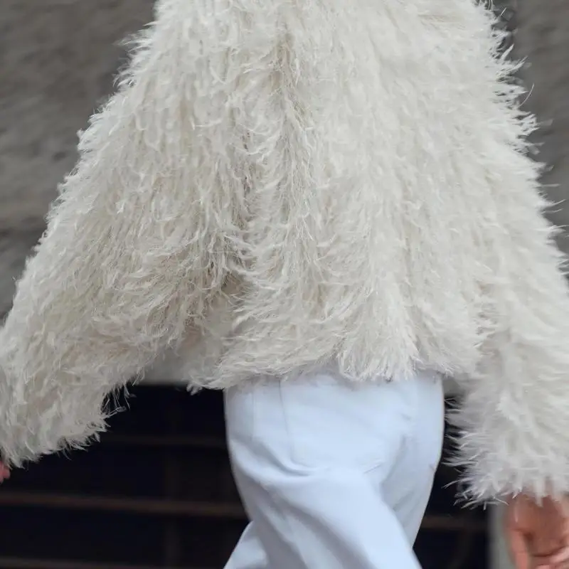 2024 Autunno Nuovo Retro Allentato rotondo Ne Pelliccia Artificiale Cappotto da Donna Faion Vintage Sle No Brand Collezione di Metà Anno