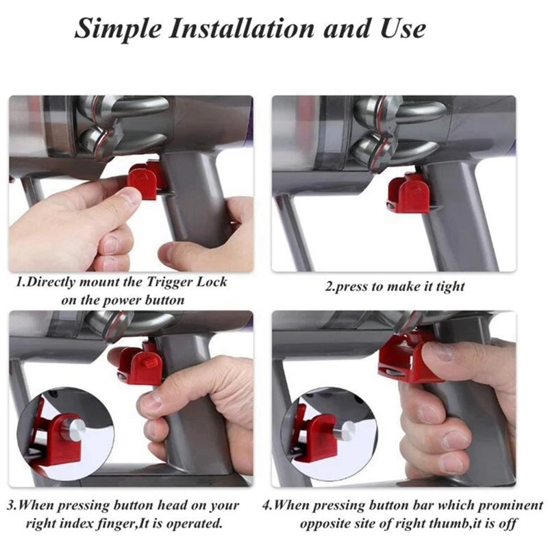 Trigger Lock For Dyson V15 V11 V10 V8 V7 V6 Cordless Vacuum Cleaner Power Button Switch Lock Replacement Attachmentss