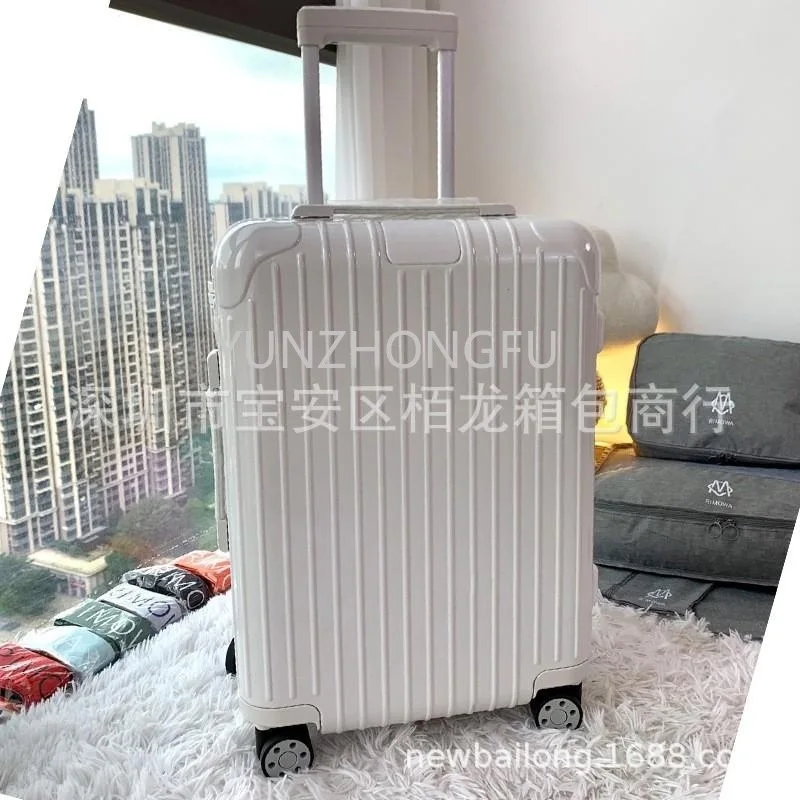 Essential Anti-Theft Pc Luggage, Polycarbonate Pull Rod Boarding Travel Luggage, Mute Universal Wheel